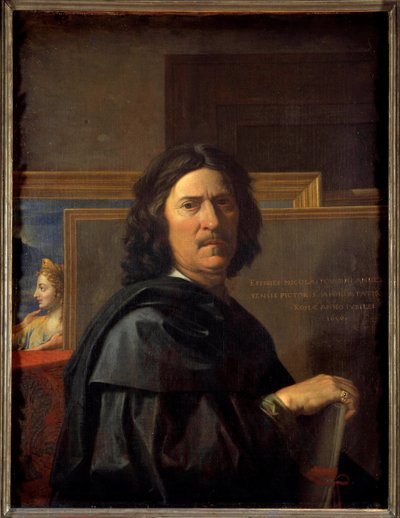 Selvportræt i en alder af 56 Maleri af Nicolas Poussin af Nicolas Poussin