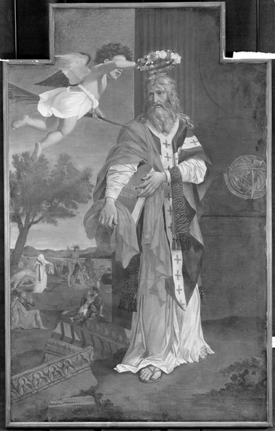 St. Denis kronet af en engel af Nicolas Poussin