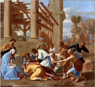 Tilbedelsen af magi af Nicolas Poussin