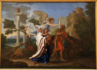 Flugten til Egypten, 1657 af Nicolas Poussin