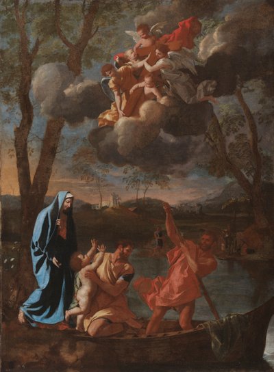 Den hellige families tilbagevenden til Nazareth, ca. 1627. af Nicolas Poussin