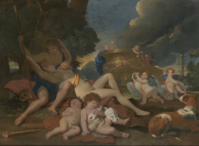 Venus og Adonis af Nicolas Poussin