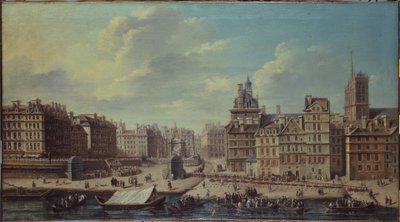 Fest på Place de Grève i anledning af prinsesse Marie-Thérèses fødsel, datter af Dauphin, i juli 1746 af Nicolas Raguenet