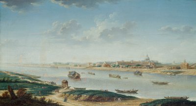 Salpêtrière set fra la Rapee, ca. 1752 (olie på lærred) af Nicolas Raguenet