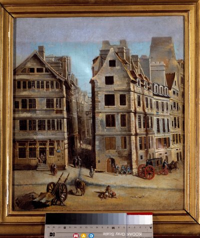 Kabareten Udsigt over en gyde og en bys aktivitet i det 18. århundrede. Maleri af Nicolas Jean Baptiste Raguenet (1715-1793) 1751. Karnevalsmuseum af Nicolas Raguenet
