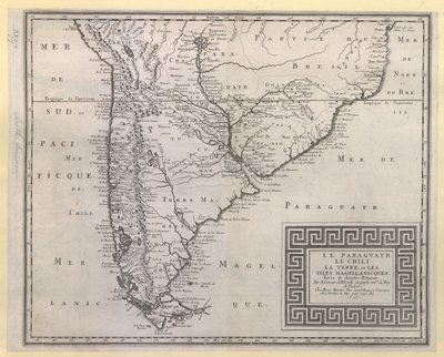 PARAGUAYR. CHILE. LA TERRE, et LES ISLES MAGELLANICQUES. Taget fra forskellige relationer / Af N. SANSON d