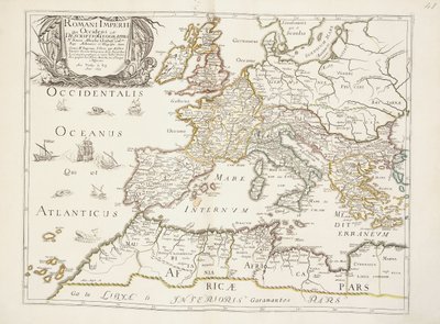 Kort over Romerriget, c.1675-76 af Nicolas Sanson DAbbeville