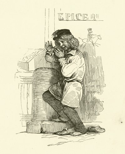 The Gamin (gravering) af Nicolas Toussaint (after) Charlet