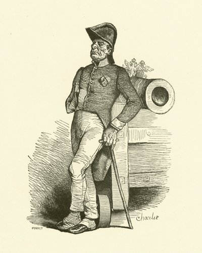 Pensionisten (gravering) af Nicolas Toussaint (after) Charlet