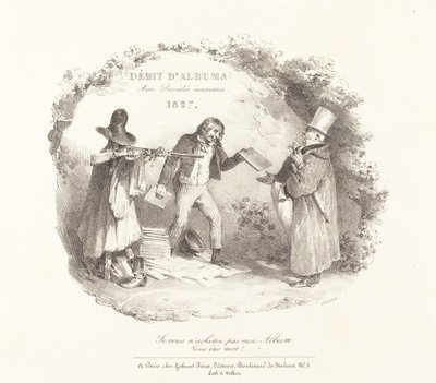Debitering af album med nye metoder (nye metoder til salg af litografialbum) af Nicolas Toussaint Charlet
