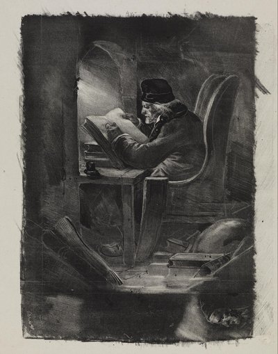 Forsøg i sort kunst (en geograf) af Nicolas Toussaint Charlet