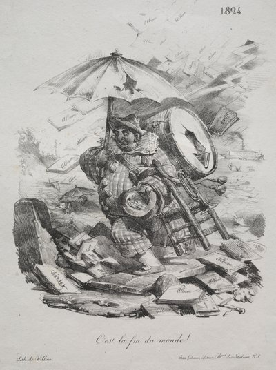 Litografiske skitser: Det er verdens ende! (frontispice) af Nicolas Toussaint Charlet