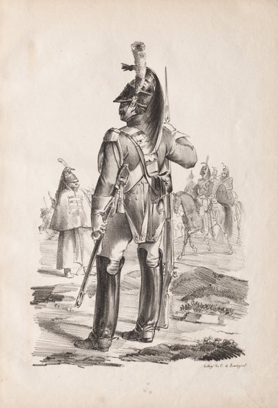 Militære kostumer: Grenadier af den kongelige garde, 1814-18. af Nicolas Toussaint Charlet