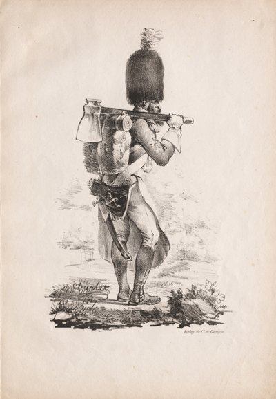 Militære kostumer: Infantry Sapper, 1817-1818. af Nicolas Toussaint Charlet