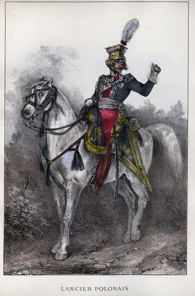 Officer polske Lancers af den kejserlige garde af Nicolas Toussaint Charlet