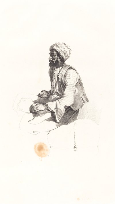 Siddende tyrker af Nicolas Toussaint Charlet