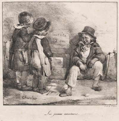 Skitsebog til brug for små børn: De unge amatører, 1822. af Nicolas Toussaint Charlet