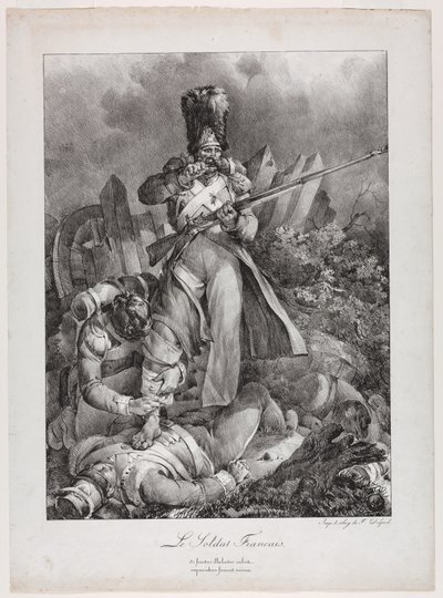 Den franske soldat (den franske soldat) af Nicolas Toussaint Charlet