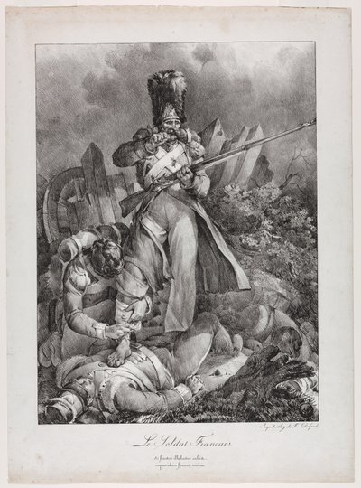 Den franske soldat Den franske soldat, 1818. af Nicolas Toussaint Charlet