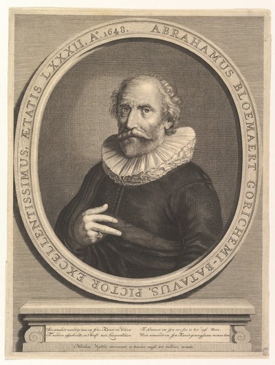 Portræt af Abraham Bloemaert, 1600-tallet. af Nicolas Visscher
