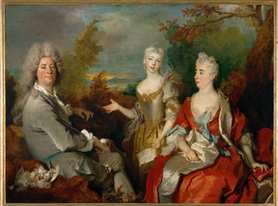 Familieportræt ... af Nicolas de (workshop) Largilliere
