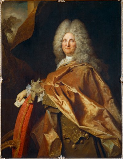 Portræt af en mand ... af Nicolas de (workshop) Largilliere