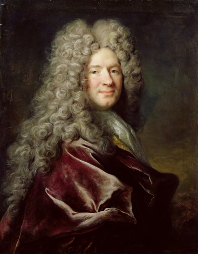 Portræt af en mand iført en violet kappe, ca. 1700 (olie på lærred) af Nicolas de Largillière
