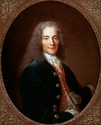 Portræt af den franske forfatter og filosof Voltaire, efter 1718 af Nicolas de Largillière