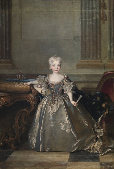 Infanta Mariana Victoria af Spanien, 1724 af Nicolas de Largillière