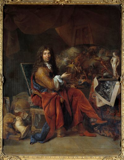 Portræt af Charles Lebrun (Le Brun) (1619-1690), første maler af kong Ludvig XIV. Maleri af Nicolas de Largilliere (1656-1746) Dim. 2,32 x 1,81 m. Paris. Louvre-museet af Nicolas de Largillière