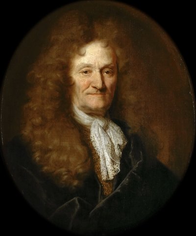 Portræt af Jean de La Fontaine 1621-1695 af Nicolas de Largillière