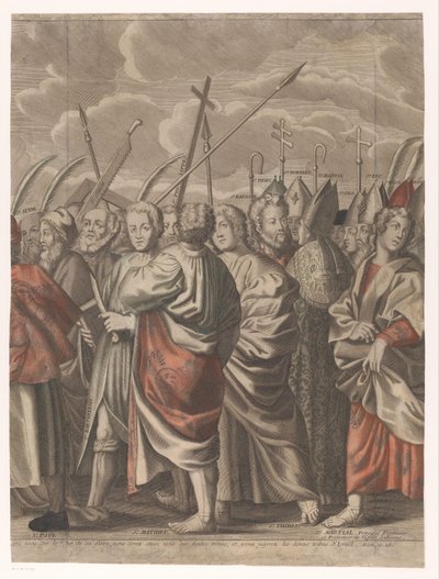 Kristi triumftog med figurer fra Det Gamle og Nye Testamente (syvende del) Jesu Kristi triumf (titel på objekt) af Nicolas de Larmessin (I)