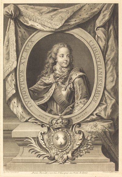 Ludvig XV af Nicolas de Larmessin IV after Hyacinthe Rigaud