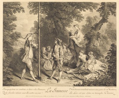 Ungdommen af Nicolas de Larmessin IV after Nicolas Lancret