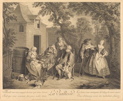 Alderdom af Nicolas de Larmessin IV after Nicolas Lancret