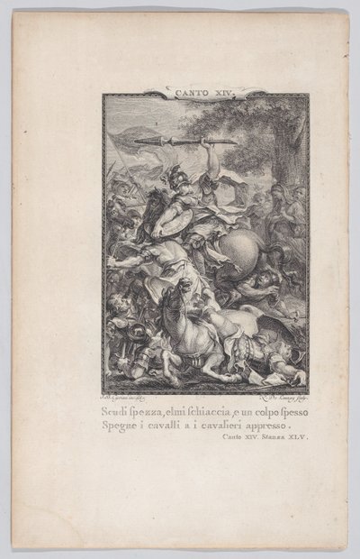 Canto 14, Stanza 45, fra Orlando Furioso, 1774., 1774. af Nicolas de Launay