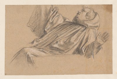 Studie for munken Placidus, der bliver reddet op af vandet af Nicolas de Plattemontagne
