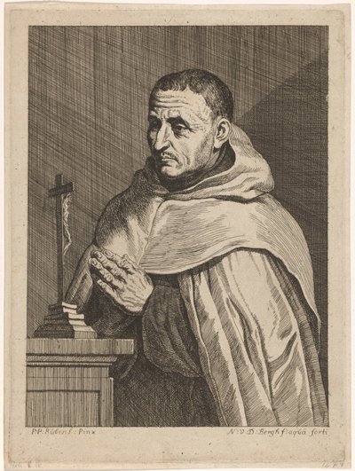 Portræt af en karmelit (titel på objekt) af Nicolas van den Bergh