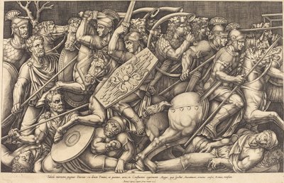 Romerske soldater, der bekæmper dacierne af Nicolaus Beatrizet