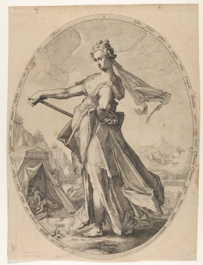 Jahel fra Helte og heltinder i Det Gamle Testamente, ca. 1597., ca. 1597. af Nicolaus Braeu