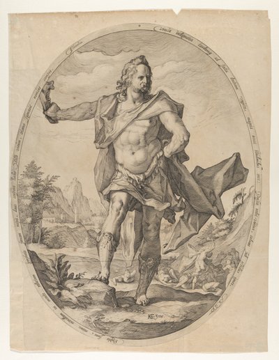 Samson fra Helte og heltinder i Det Gamle Testamente, ca. 1597., ca. 1597. af Nicolaus Braeu