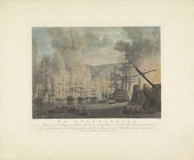 Bombardement af Algier, 1816 Algerianernes sejr i Algierbugten af ​​de engelske og hollandske eskadriller, kommanderet af admiralen Lord Exmouth og viceadmiralen af ​​Capellen, 27. august 1816 (titel på obj. af Nicolaus Heideloff