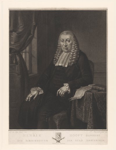 Portræt af Hendrik Danielsz. Hooft, borgmester i Amsterdam af Nicolo Schiavonetti