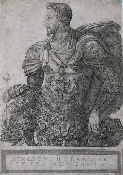 Henri II, konge af Frankrig, i en alder af 28 af Nicolo della Casa