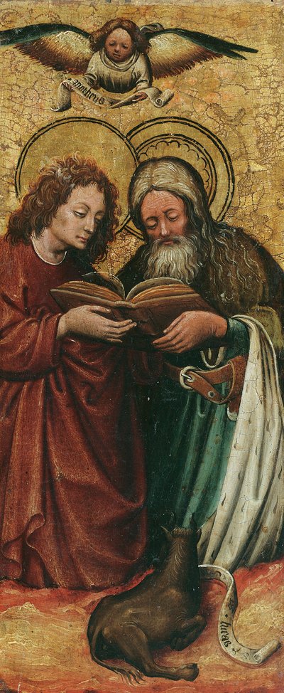 Evangelisterne Matthæus og Lukas af Niederländischer Maler