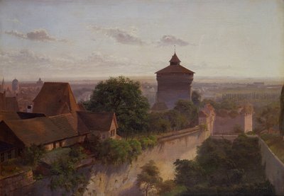 Heidenturm, Nürnberg (olie på lærred) af Niels Anders Bredal