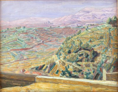 Udsigt fra Slotspladsen, Cagnes af Niels Larsen Stevns