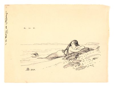 Illustration til "Sandflugten ved Tisvilde" af Niels Skovgaard