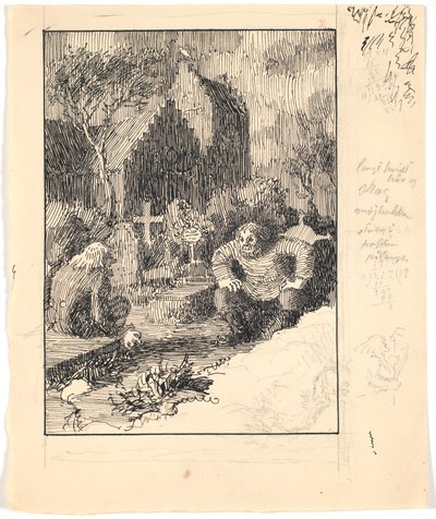 Strandvarslet og Kirkegrimen af Niels Skovgaard