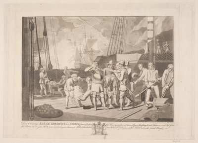 Christian IV i søslaget ved Femern, 1644 af Niels Truslew